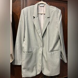 LIGHT PISTACHIO MINT GREEN ESSENTIALS BY KORET LINEN/VISCOSE/POLYESTER BLAZER